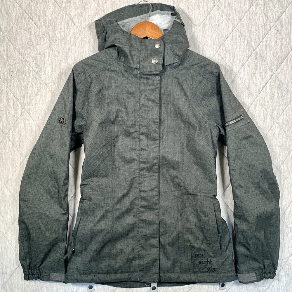 686 Women's Smarty Snowboard Ski Jacket Infidry Heather Gray Size Medium Shell